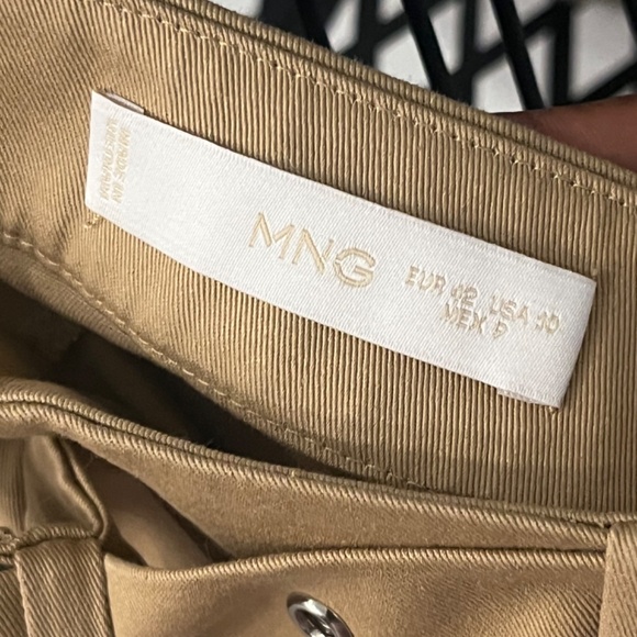 Mango Tan Wrap Mini Skirt with Asymmetrical Pleats - Picture 9 of 10